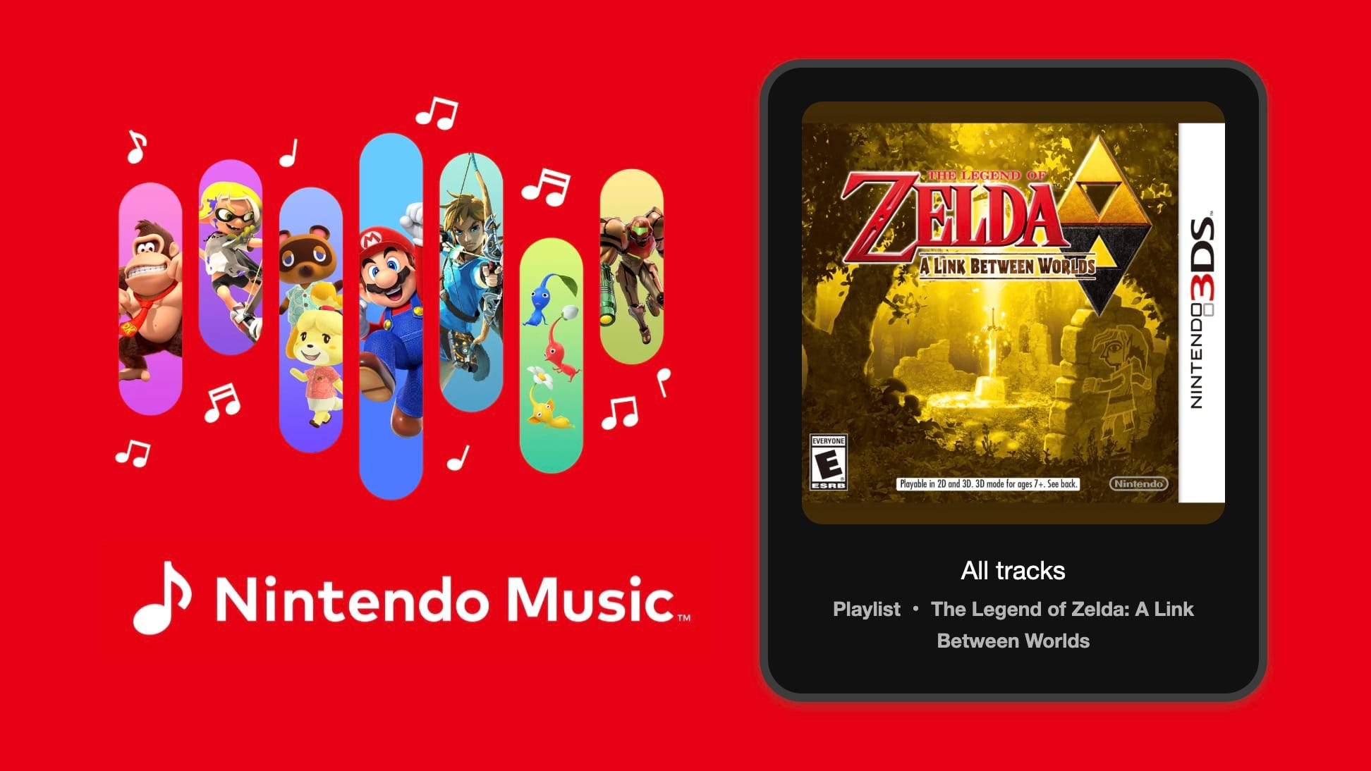 The Legend of Zelda: A Link Between Worlds OST is now playing on Nintendo Music