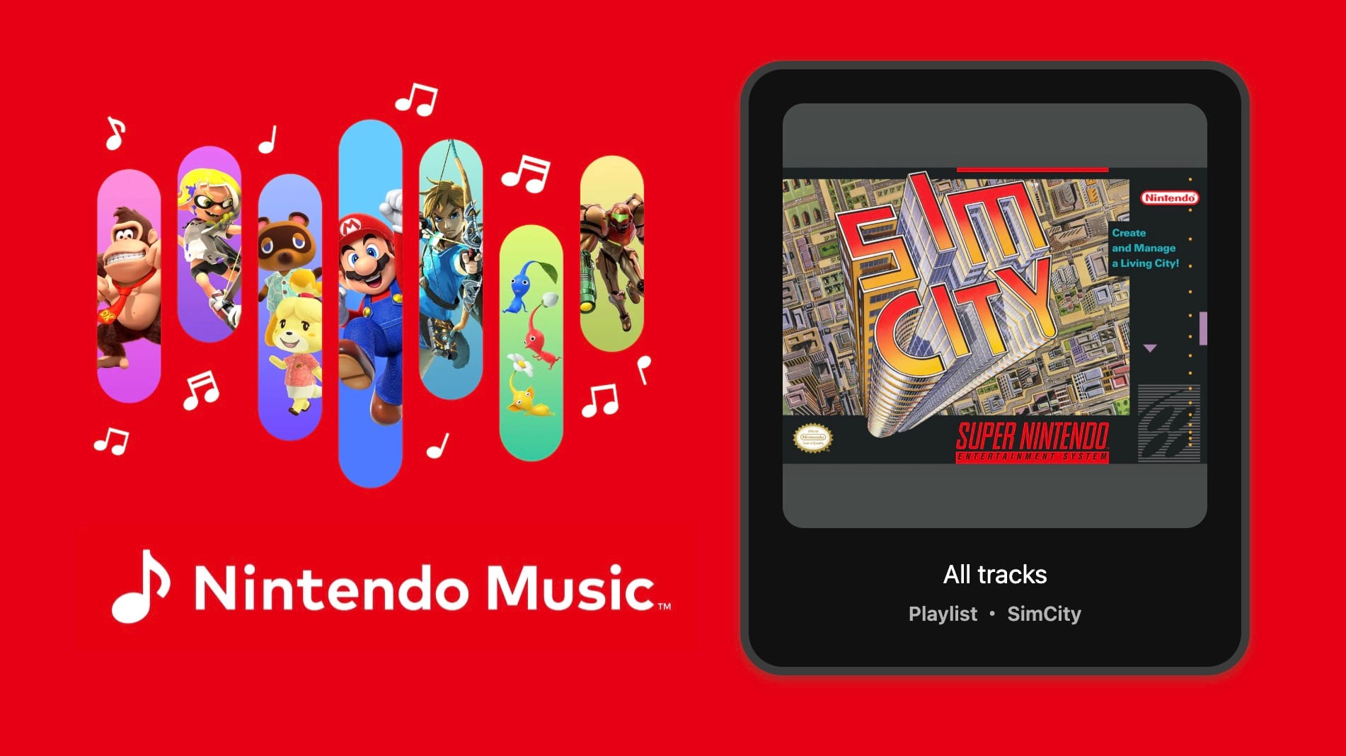 For some reason, SimCity is the Nintendo Music drop of the week
