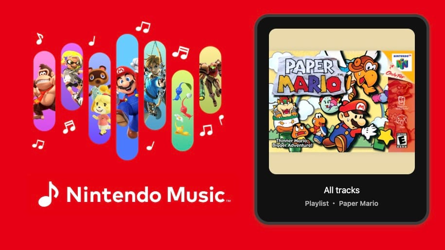 The original Paper Mario is this week's drop on Nintendo Music